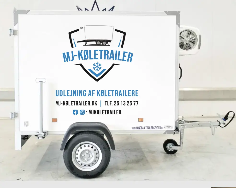 Hvid køletrailer